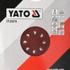 Круг шліфувальний з липучкою Yato YT-83474 (Ø= 225 мм Р120) 3 шт.
