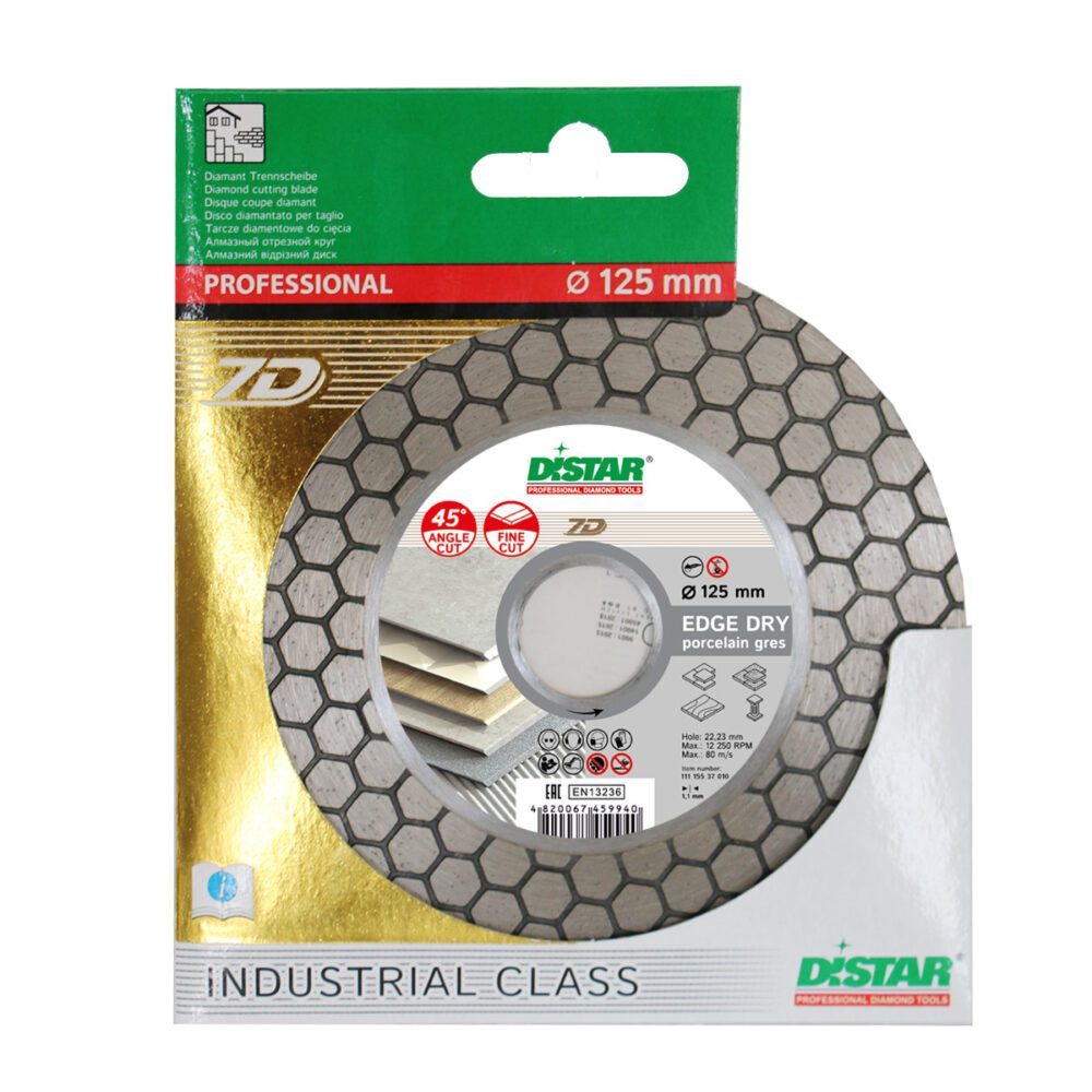 Круг алмазний відрізний Distar 1A1R 125 M14F EDGE DRY (з фланцем)