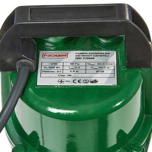 Заглибний Насос дренажний для чистої води NOWA DC C750f