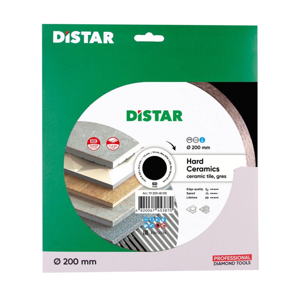 Круг алмазний відрізний Distar 1A1R 200x1,6x10x25,4 Hard ceramics