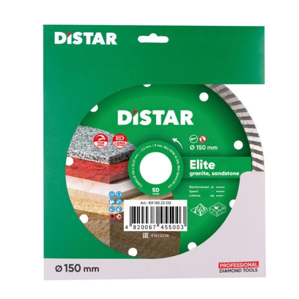 Круг алмазний відрізний Distar 1A1R Turbo 150x2,2x9x22,23 Elite