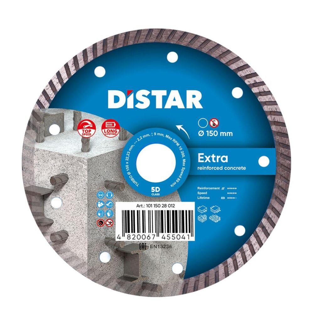 Круг алмазний відрізний Distar 1A1R Turbo 150x2,2x9x22,23 Extra
