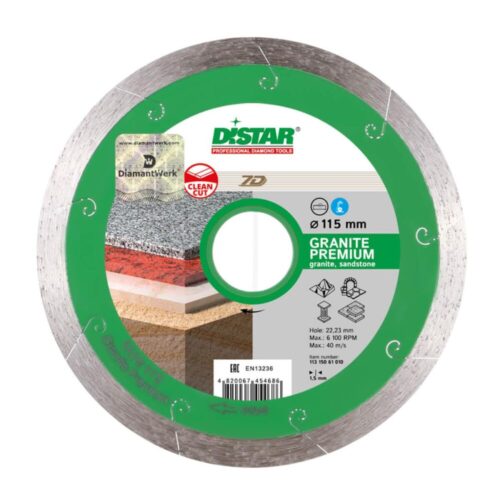 Круг алмазний відрізний Distar 1A1R 125x1,5x8x22,23 Granite Premium