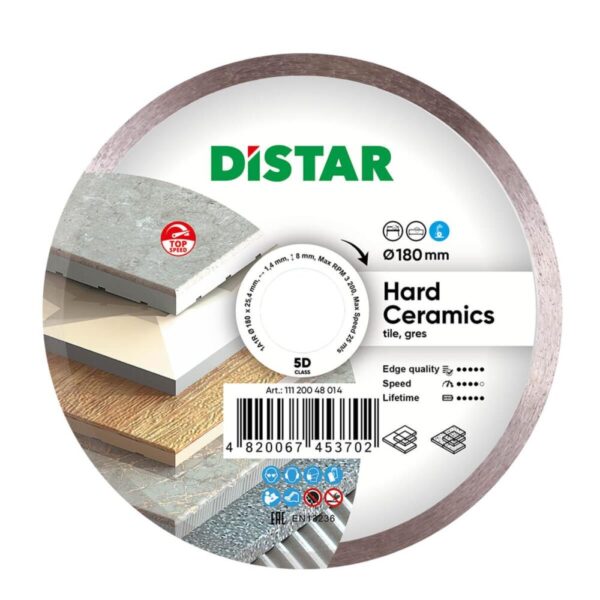Круг алмазний відрізний Distar 1A1R 180x1,4x8,5x25,4 Hard ceramics
