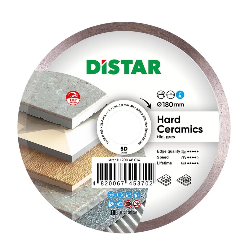 Круг алмазний відрізний Distar 1A1R 180x1,4x8,5x25,4 Hard ceramics