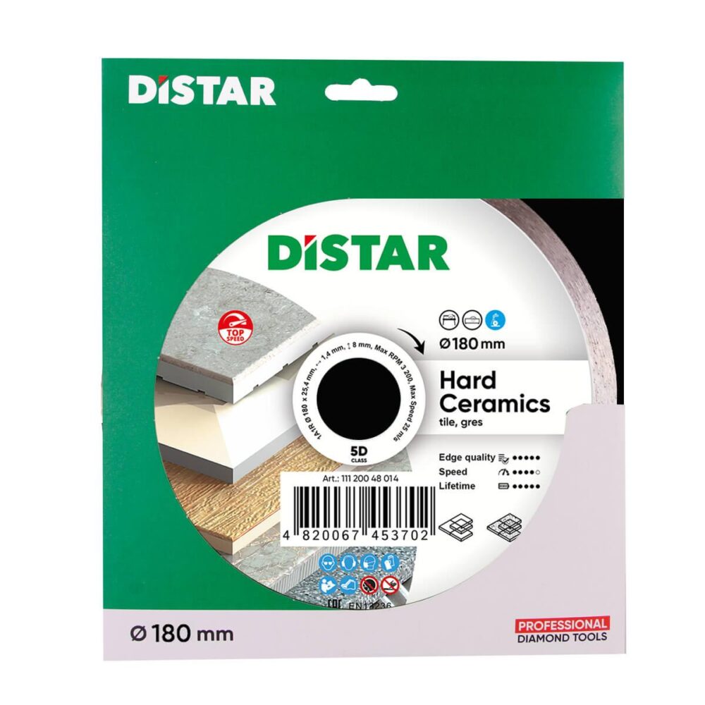 Круг алмазний відрізний Distar 1A1R 180x1,4x8,5x25,4 Hard ceramics