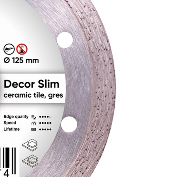 Круг алмазний відрізний Distar 1A1R 125x1,2x8x22,23 Decor Slim