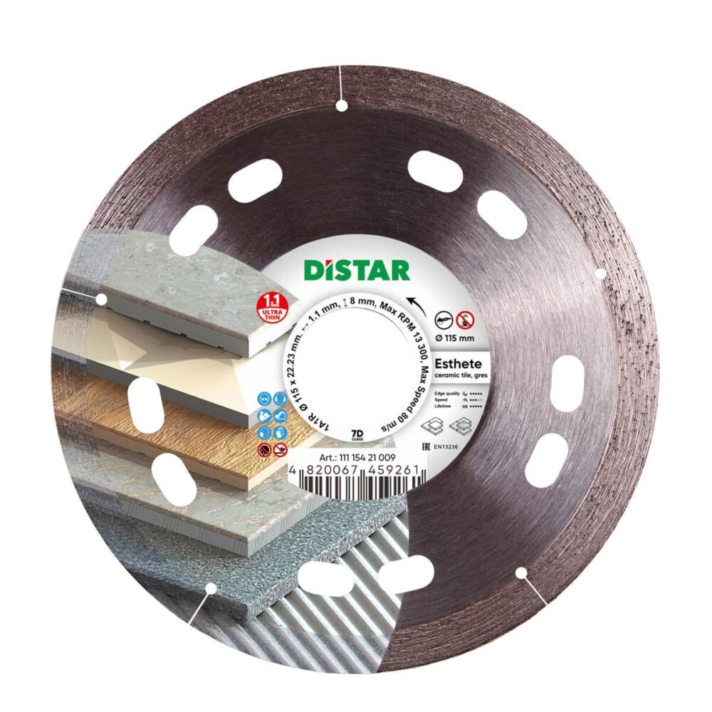 Круг алмазний відрізний Distar 1A1R 115x1,1x8x22,23 Esthete