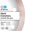 Круг алмазний відрізний Distar 1A1R 125x1,4x10x22,23 Hard ceramics