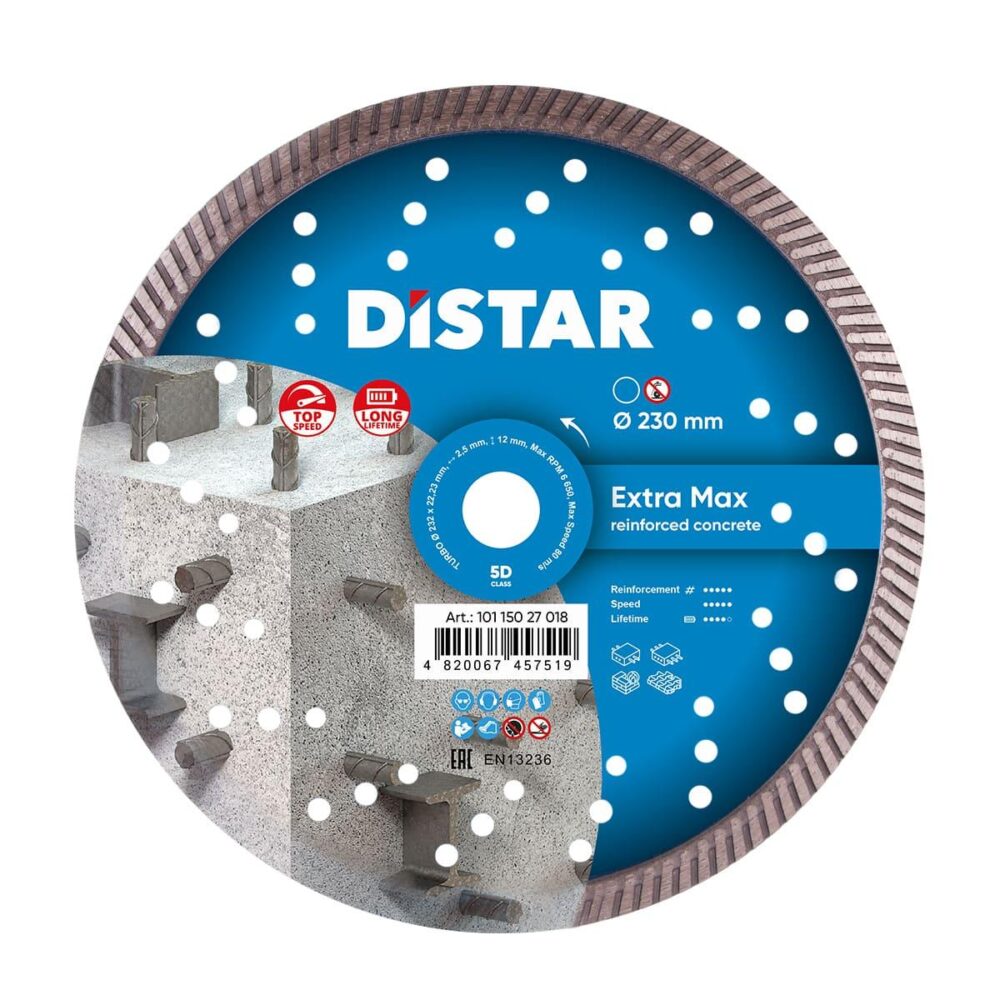 Круг алмазний відрізний Distar 1A1R Turbo 232x2,5x12x22,23 Extra Max