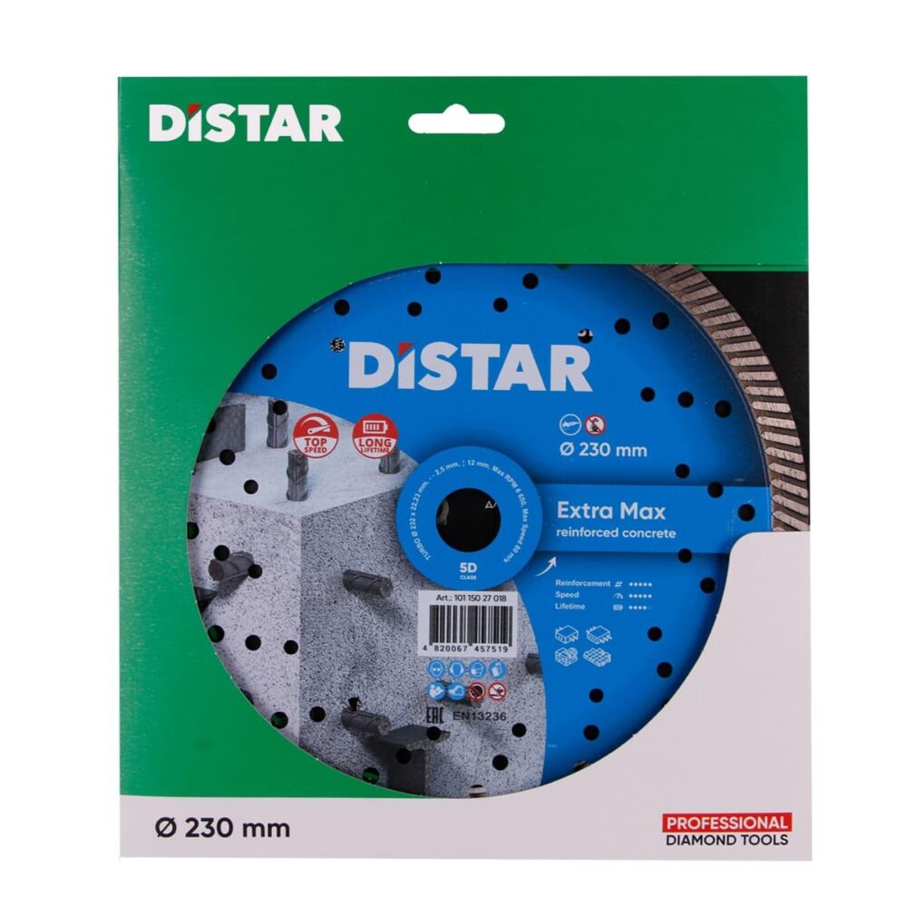 Круг алмазний відрізний Distar 1A1R Turbo 232x2,5x12x22,23 Extra Max