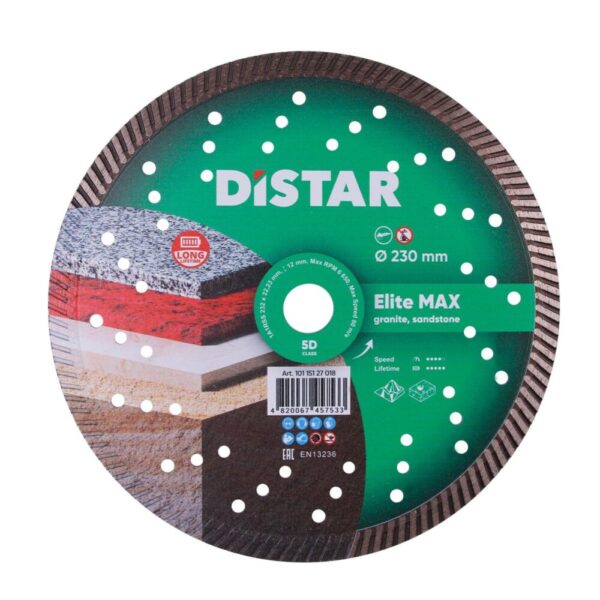 Круг алмазний відрізний Distar 1A1R Turbo 232x2,5x12x22,23 Elite Max