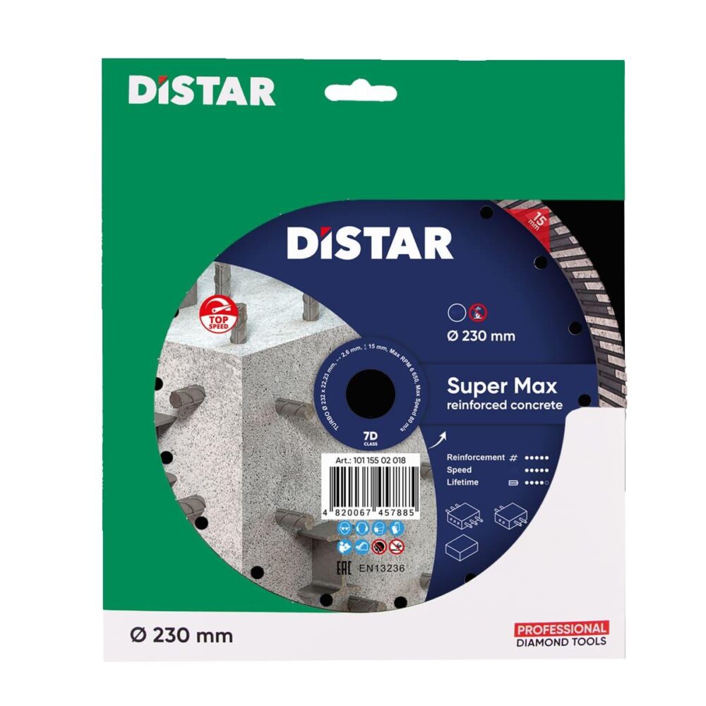 Круг алмазний відрізний Distar 1A1R Turbo 232x2,6x15x22,23 Super Max