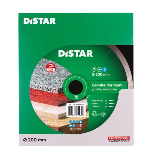 Круг алмазний відрізний DISTAR 1A1R 200x1,8x10x25,4 Granite Premium