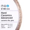 Круг алмазний відрізний 1A1R 180x1,4x8,5x25,4 Hard ceramics Advanced