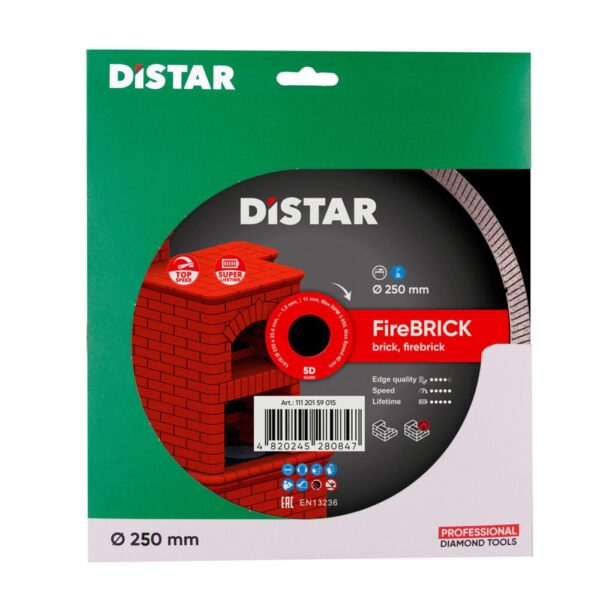 Круг алмазний для вогнетривкої цегли Distar 1A1R 250 FIREBRICK