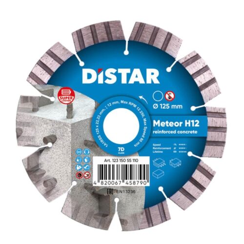 Круг алмазний відрізний Distar 1A1RSS 125x2,6/2,2x15x22,23 METEOR H12