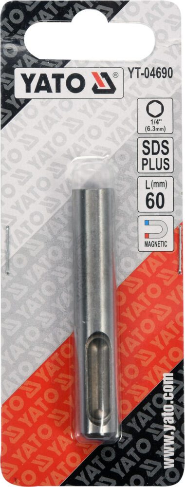 Адаптер YATO YT-04690 для перфоратора з SDS PLUS під біт 1/4 (6.3 мм)