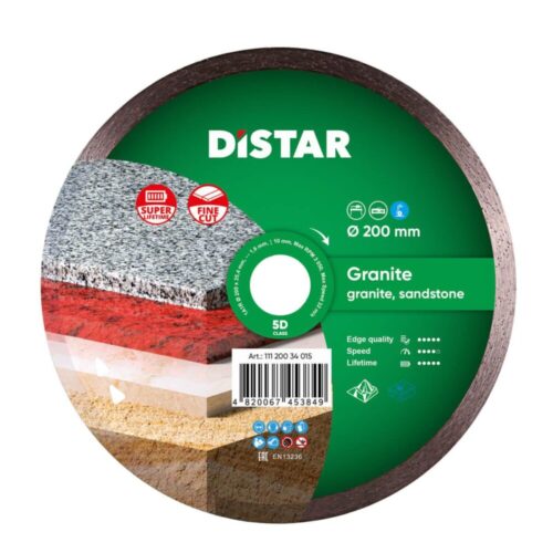 Круг алмазний відрізний Distar 1A1R 200x1,6x10x25,4 Granite