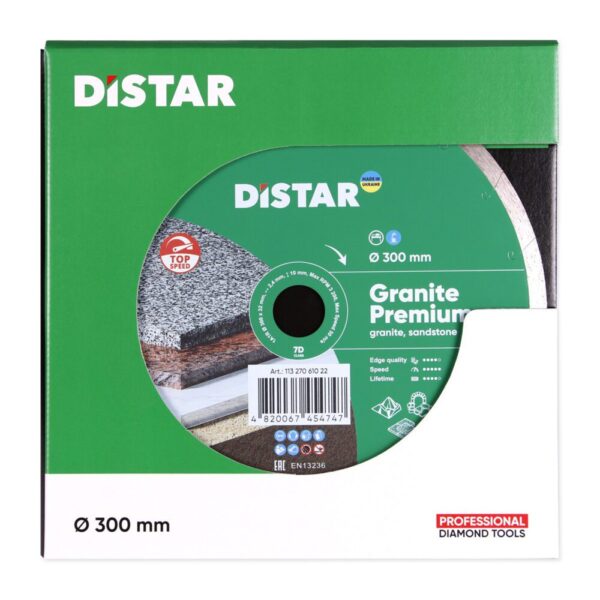 Круг алмазний відрізний DISTAR 1A1R 300x2,4x10x32 Granite Premium