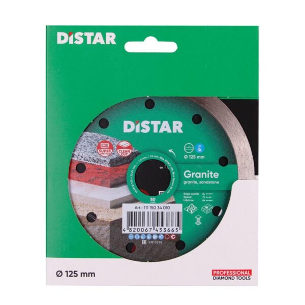 Круг алмазний відрізний Distar 1A1R 125x1,4x10x22,23 Granite