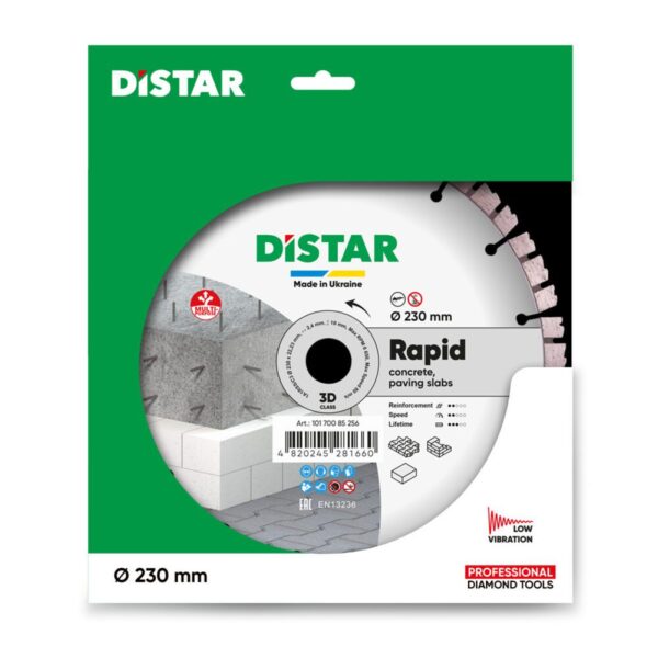 Круг алмазний відрізний Distar 1A1RSS 230 RAPID PRO