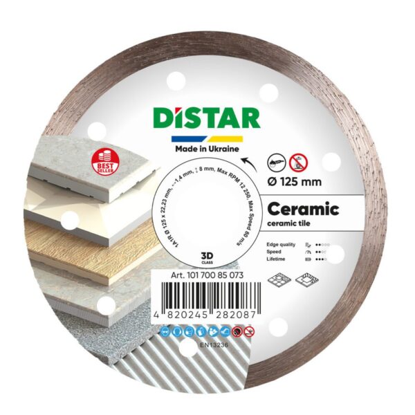 Круг алмазний відрізний DISTAR 1A1R 125x1,4x8x22,23 Keramik