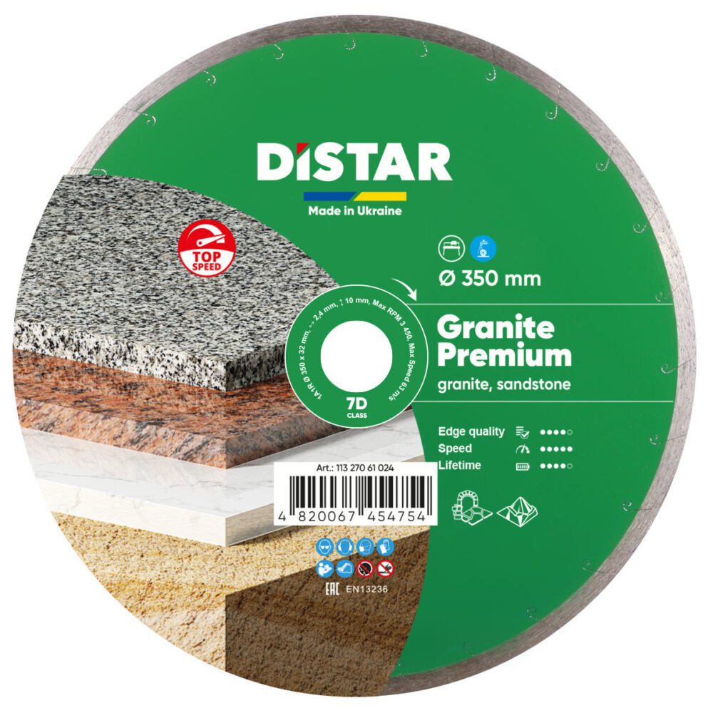 Круг алмазний відрізний 1A1R 350x2,4x10x32 Granite Premium