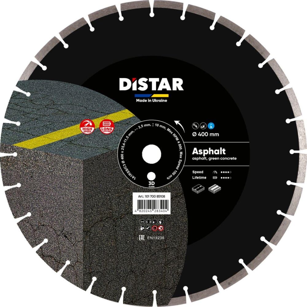 Круг алмазний відрізний DISTAR 1A1RSS 400 ASPHALT