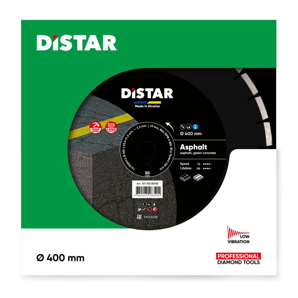 Круг алмазний відрізний DISTAR 1A1RSS 400 ASPHALT