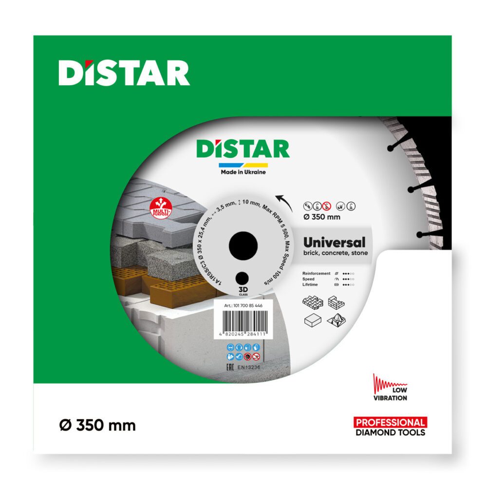 Круг алмазний відрізний DISTAR 1A1RSS 350 UNIVERSAL