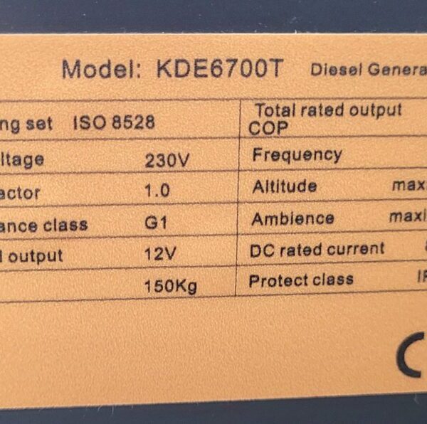 Генератор дизельний KIPOR Apple6700T