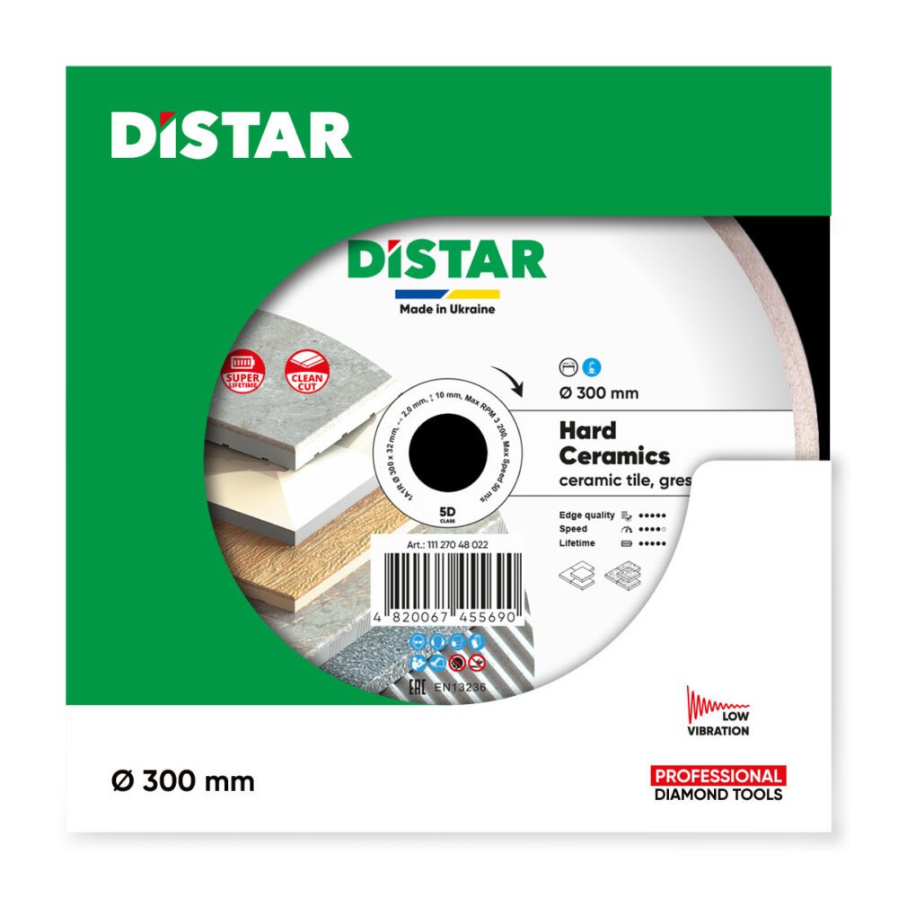 Круг алмазний відрізний Distar 1A1R 300x2,0x10x32 Hard ceramics