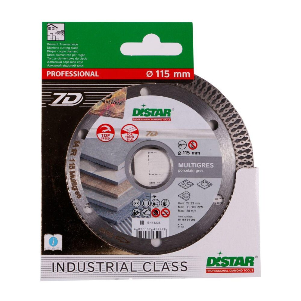 Круг алмазний відрізний Distar 1A1R 115X1,4X10X22,23 MULTIGRES