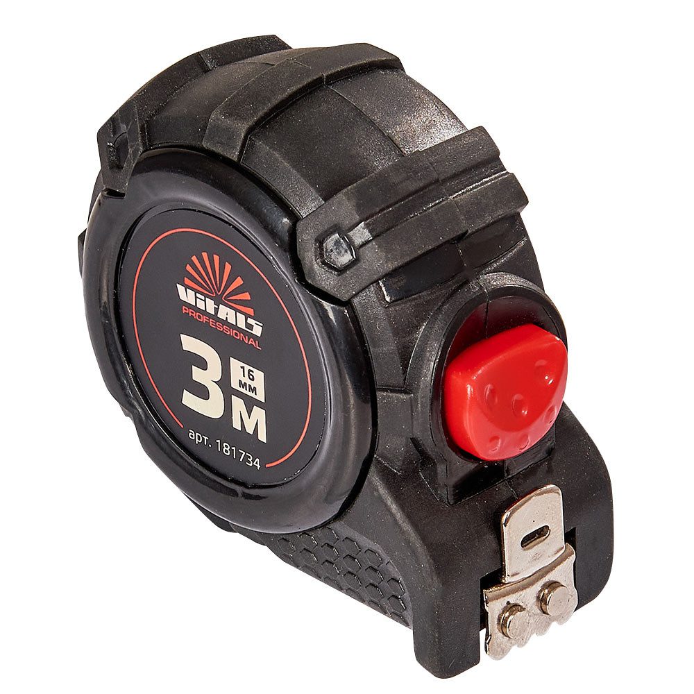 Рулетка Vitals (3 м. × 16 мм) автостоп