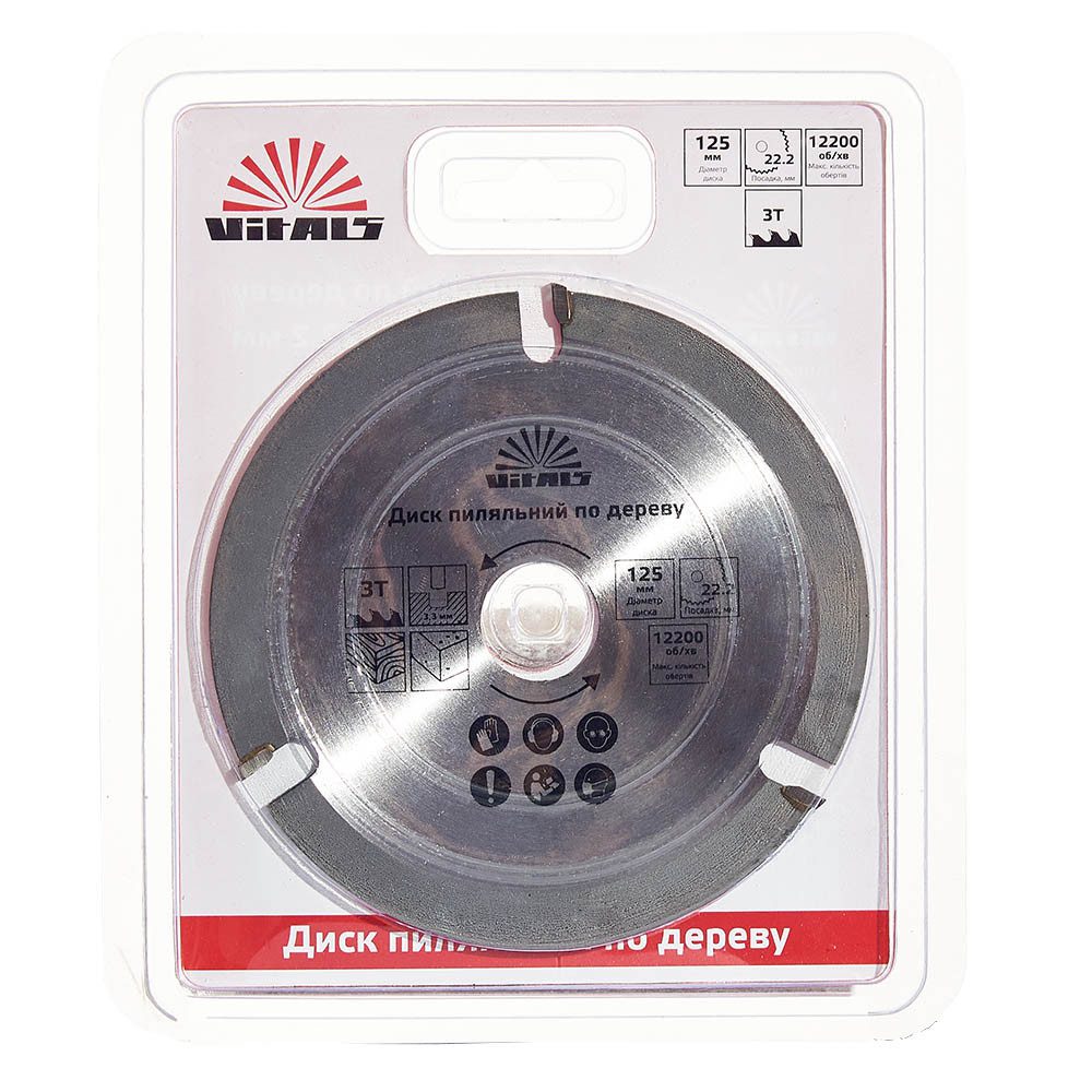 Диск пиляльний Vitals для дерева 125x22.2, 3T