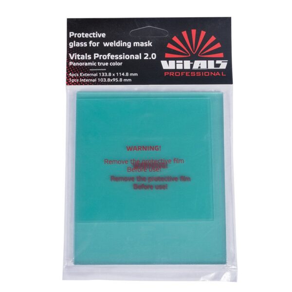 Комплект захисного скла для маски зварника Vitals Professional 2.0 Panoramic true color