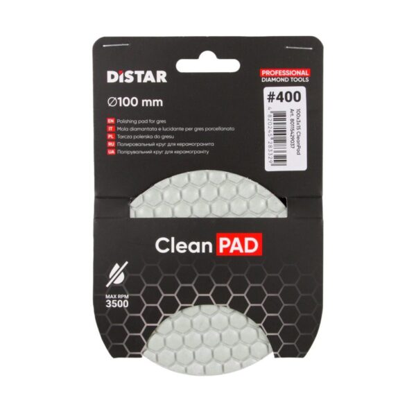 Круг алмазний полірувальний DISTAR 100X3X15 CLEANPAD #400