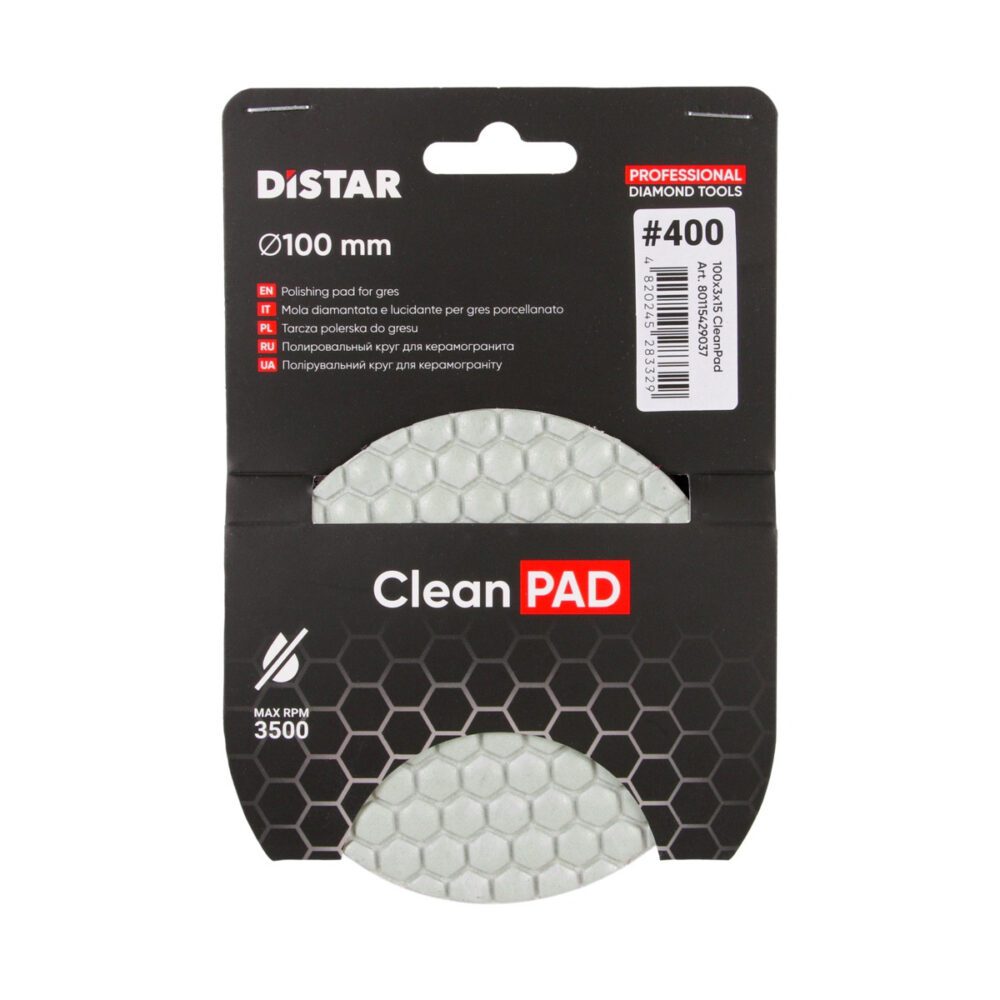 Круг алмазний полірувальний DISTAR 100X3X15 CLEANPAD #400