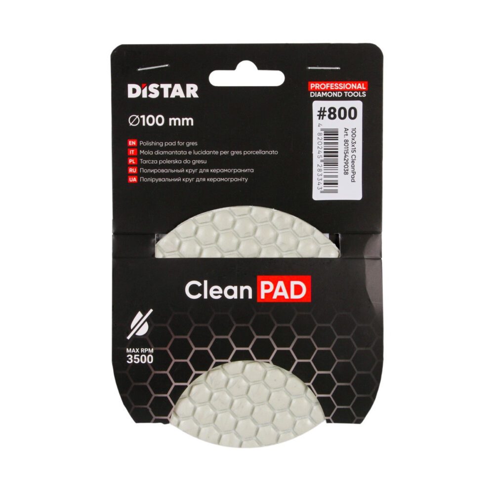 Круг алмазний полірувальний DISTAR 100X3X15 CLEANPAD #800