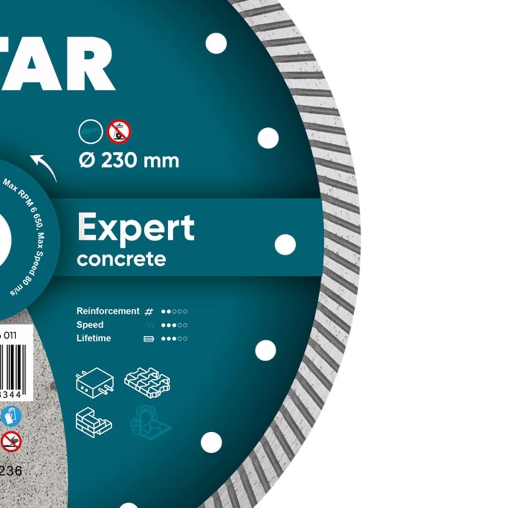 Круг алмазний відрізний Distar TURBO 230 EXPERT