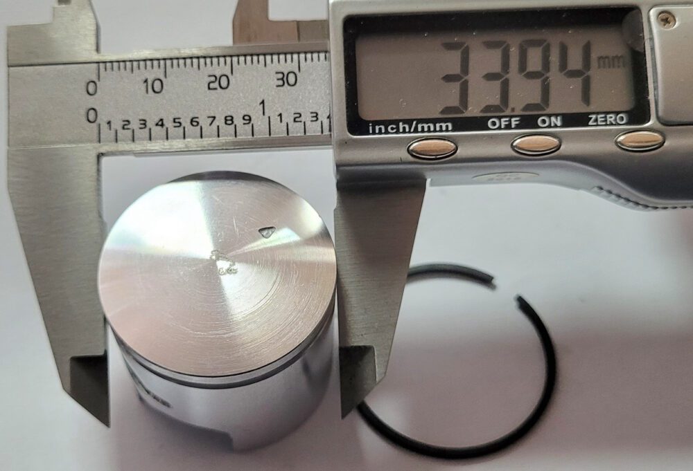 Поршень бензопили Vitals 25cc (34 мм) (у зборі)