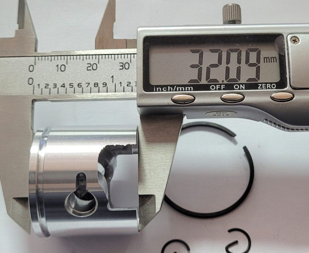 Поршень бензопили Vitals 25cc (34 мм) (у зборі)