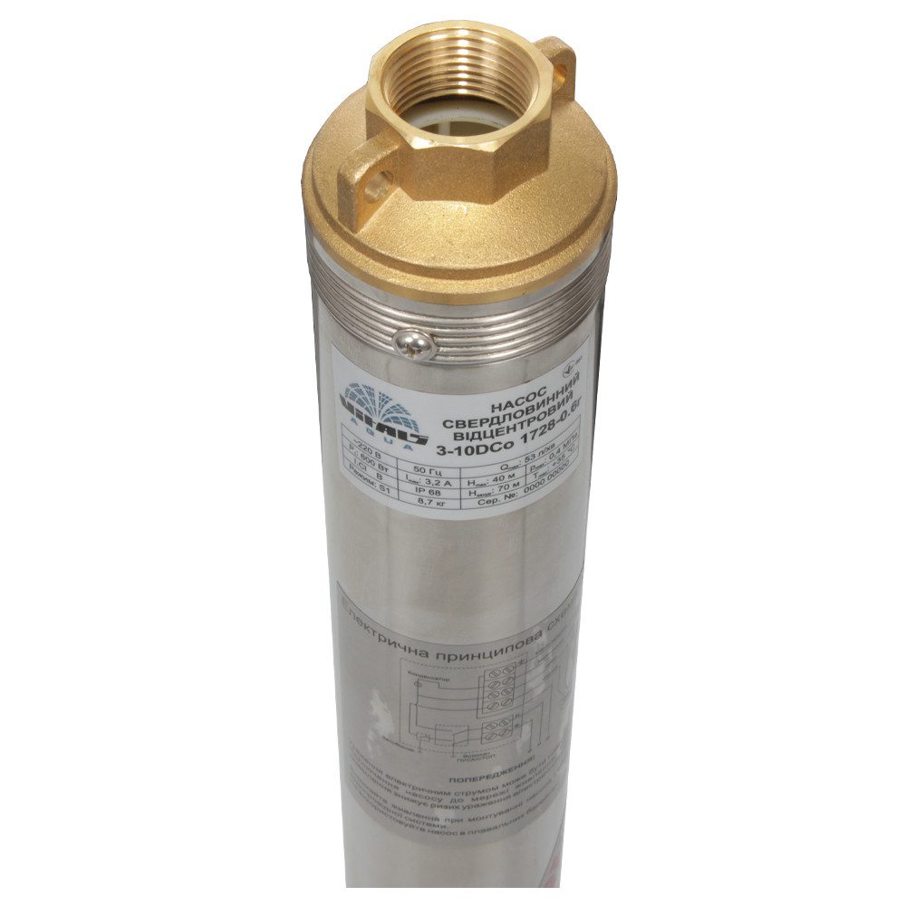 Насос заглибний свердловинний відцентровий Vitals aqua 3-10DCo 1728-0.6r