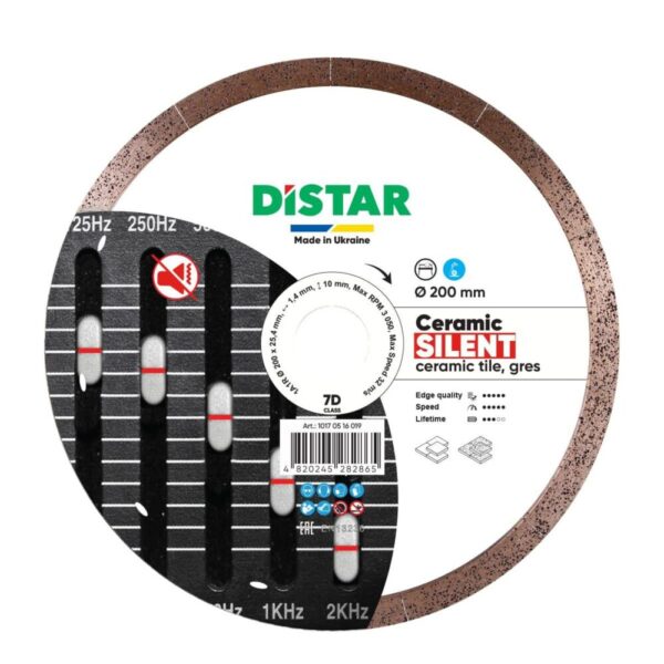 Круг алмазний відрізний DISTAR 1A1R 200X25,4 CERAMIC SILENT