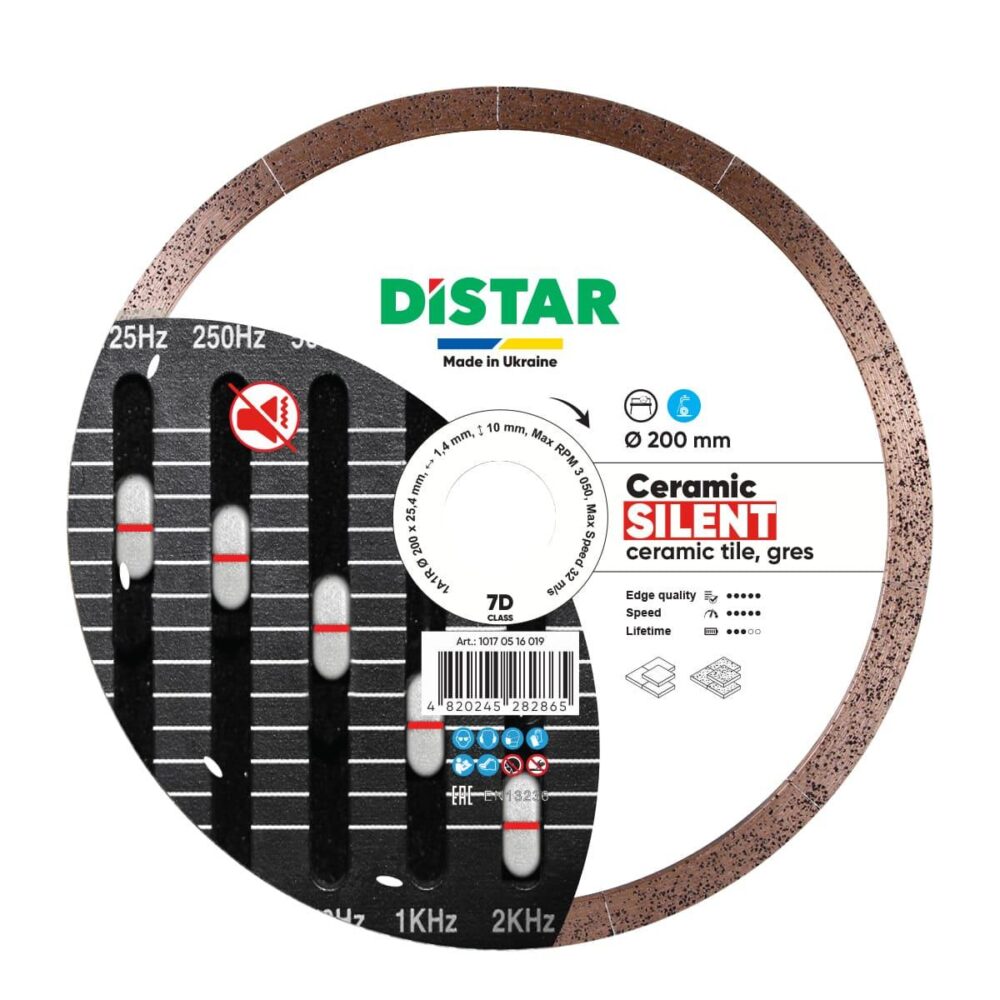 Круг алмазний відрізний DISTAR 1A1R 200X25,4 CERAMIC SILENT