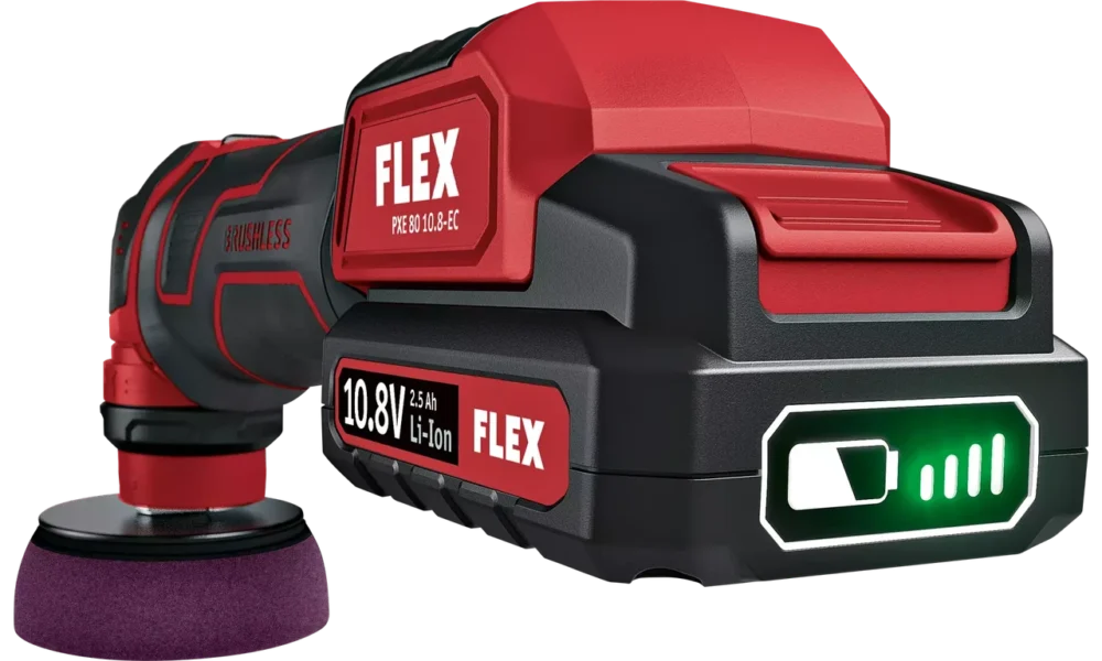 Полірувальна акумуляторна ротаційно-ексцентрикова машина FLEX PXE 80 10.8-EC (каркас)