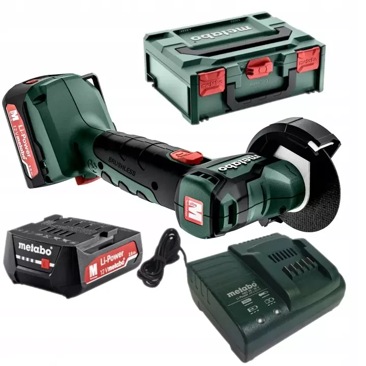 Акумуляторна кутова шліфувальна машина Metabo PowerMaxx CC 12 BL (комплект)