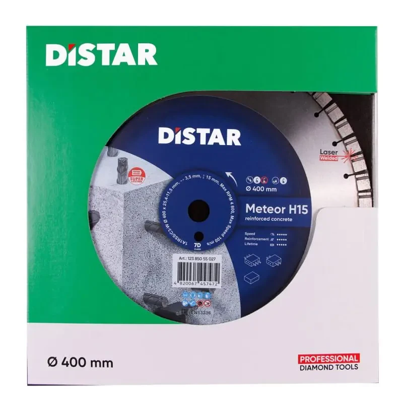 Круг алмазний відрізний Distar 1A1RSS 400 Meteor H15 (400 мм.)