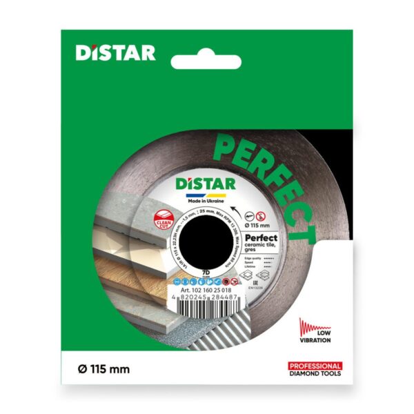 Алмазний відрізний круг Distar 1A1R 115x22,23H Perfect